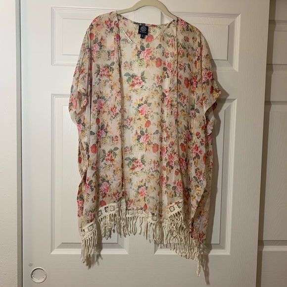 bobeau Sweaters - Bobeau | lightweight | Floral | Fringe | Cardigan bobeau Sweaters - Bobeau | lightweight | Floral | Fringe | Cardigan